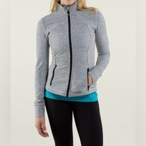 Lululemon Forme Jacket II *Textured- Heathered Herringbone Black White/ Size 4